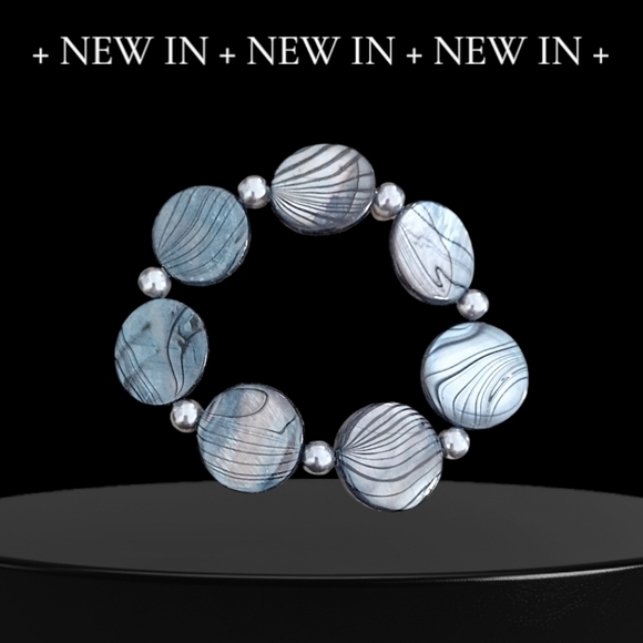 Endless Jewelry Creations Jewelry - Oyster Shell Silver Beaded Bracelet